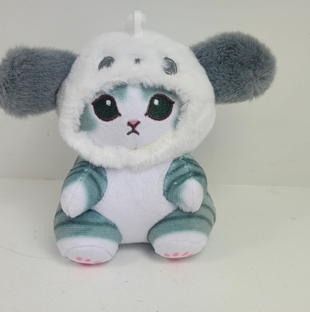 Cute Plush Cat With Hat Toy Key Chain Or Purse Plush